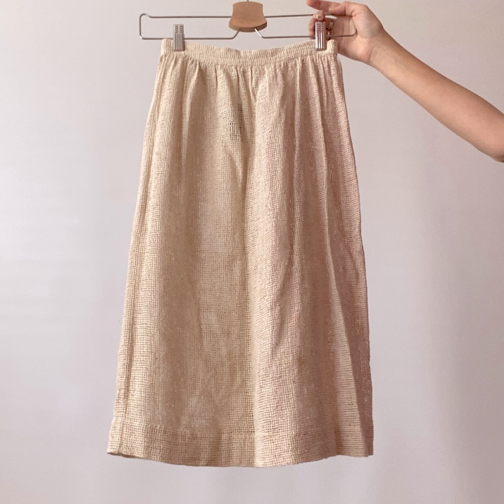 Super rare silk mesh vintage see-through mesh pencil skirt